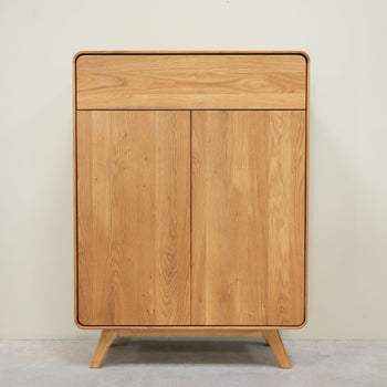 Sustainable oak solid wood shoe rack Geneva RobleStore NordicStory