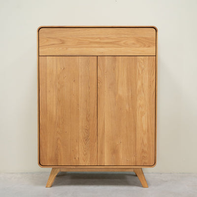 Sustainable oak solid wood shoe rack Geneva RobleStore NordicStory