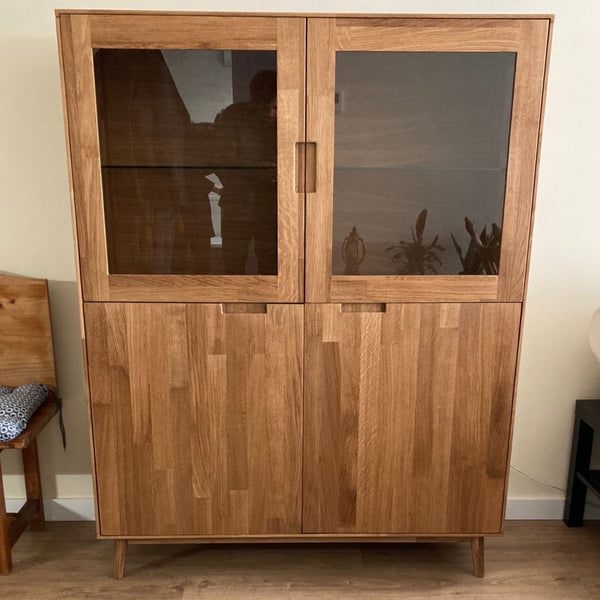 NordicStory Solid oak cabinet showcase cabinet