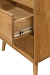 Chest of drawers solid wood oak retro nordic retro 