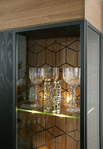 LoftStory Oak wood display cabinet Nordic modern design