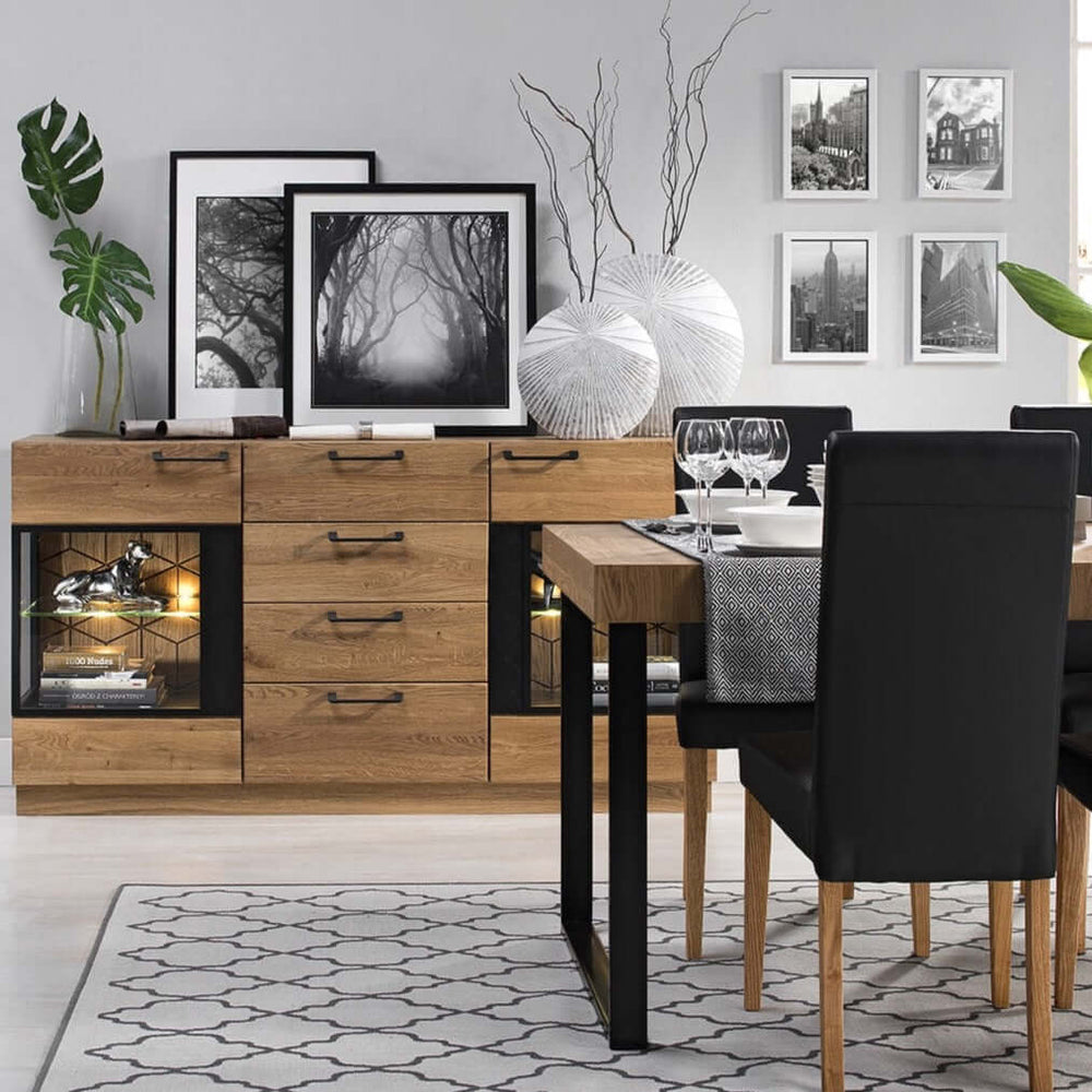 LoftStory Chest of drawers oak dresser Mozaik 47 170 x 42 x 90 cm.