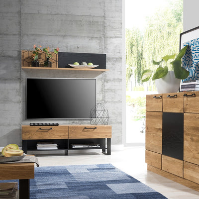 LoftStory oak wood TV stand industrial nordic design