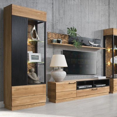 LoftStory TV cabinet in oak wood "Mozaik 25" 170 x 42 x 46 cm.