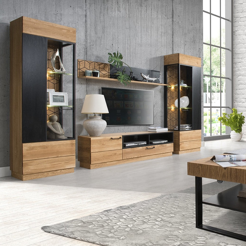 LoftStory Oak wood display cabinet Nordic modern design