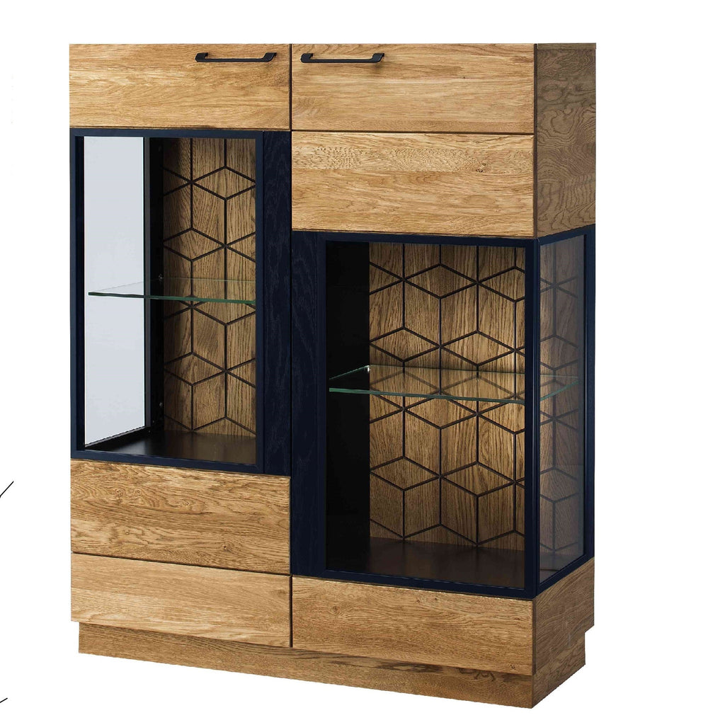 LoftStory Oak wood display cabinet Nordic industrial design
