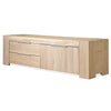 NordicStory TV table sideboard chest of drawers living room solid wood oak 100 natural bleached