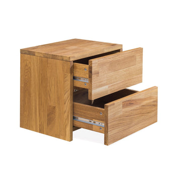 Bedside table solid wood side table solid oak natural nordico