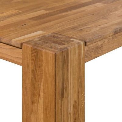 NordicStory Dining Table Solid Wood Natural Oak Rustic Scandinavian Rustic 