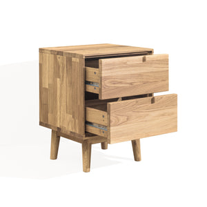 NordicStory bedside table bedside table solid oak 100 natural bleached oak