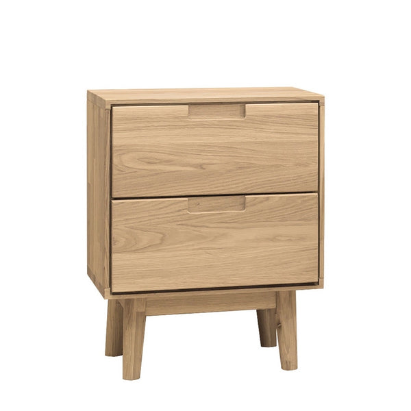 NordicStory Bedside table in solid oak wood