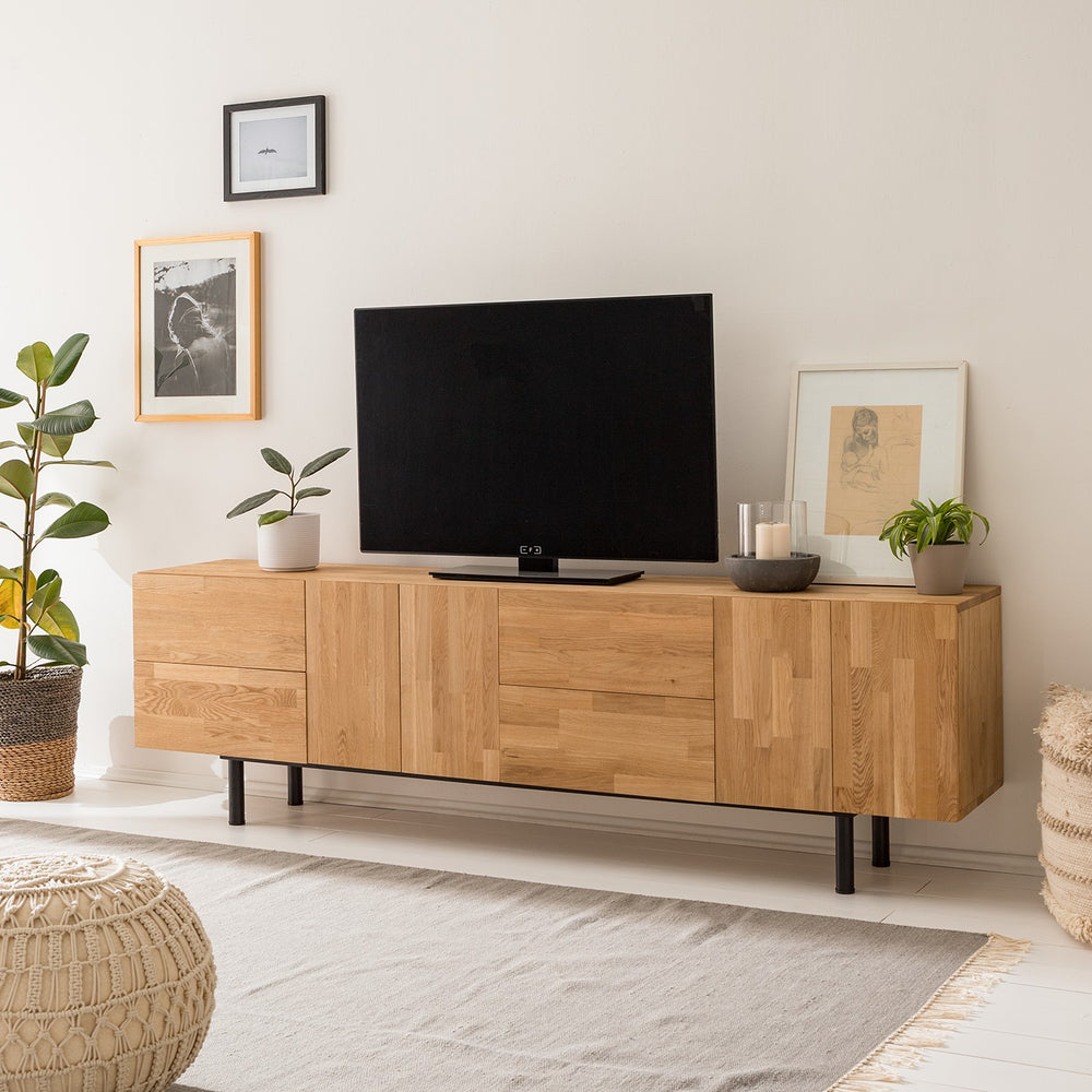NordicStory TV stand in solid oak wood