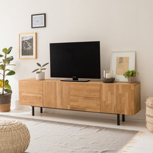 NordicStory TV stand in solid oak wood