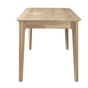 NordicStory France extendable solid oak dining table 120-160 x 80 x 75 cm.