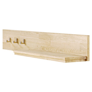 NordicStory Wall coat rack in solid oak wood 