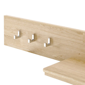 NordicStory Wall coat rack in solid oak wood 