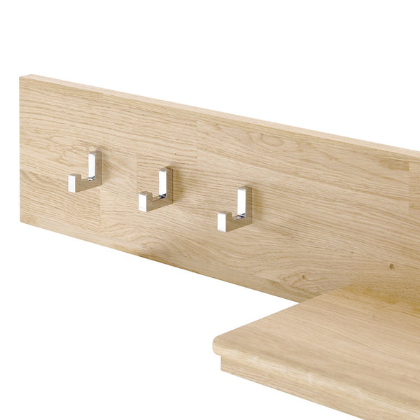 NordicStory Wall coat rack in solid oak wood 