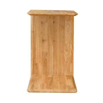 Scandinavian solid oak C-shaped night table