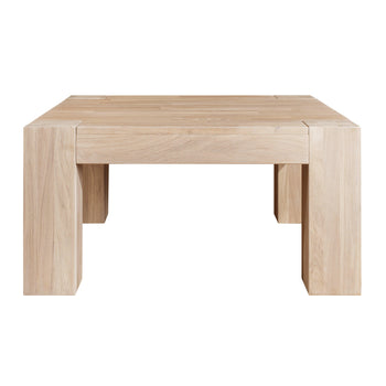 Scandinavian style oak wood coffee table