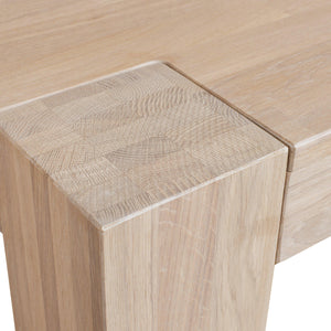 Scandinavian style oak wood coffee table