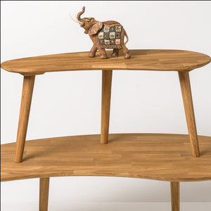 Living room coffee table solid oak wood nordico