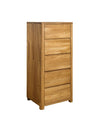 NordicStory Sideboard Chest of drawers in solid oak "Elsa 5" 57 x 44 x 122 cm.