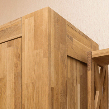 NordicStory Scandinavian Oak Solid Wood Bedroom Wardrobe 