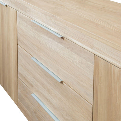 NordicStory Scandinavian Oak Solid Wood Dresser Chest of Drawers