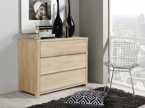 NordicStory Sideboard Chest of drawers made of solid oak wood 