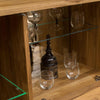 NordicStory Nordic Scandinavian glass cabinet with solid wood oak glass cabinet 
