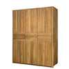 NordicStory Clothes cabinet with 3 doors in solid oak wood 