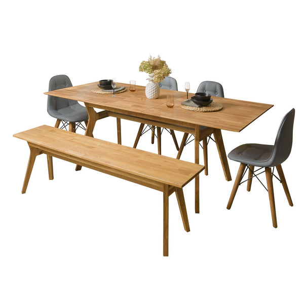 NordicStory Harold solid oak bench 140 x 40 x 45 cm.