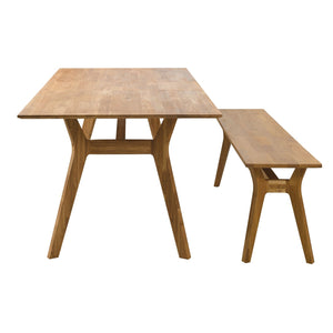 NordicStory Harold solid oak bench 140 x 40 x 45 cm.