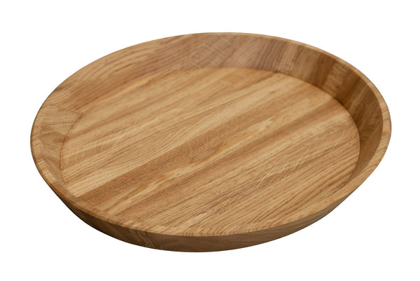 NordicStory Solid oak round decorative tray Info Draft