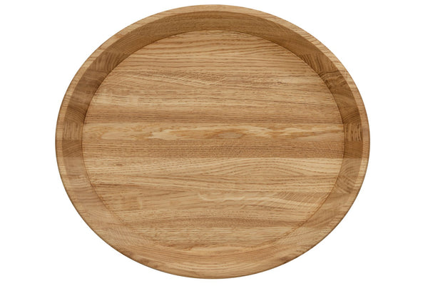 NordicStory Solid oak round decorative tray Info Draft