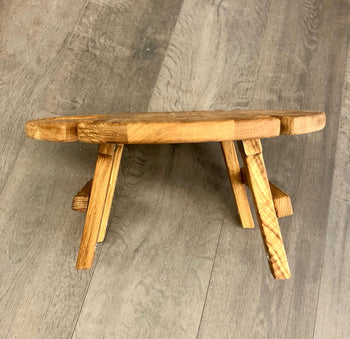 NordicStory Mini folding wine table in solid oak wood