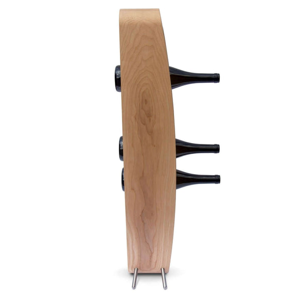 Handmade oak wine rack EGG, wine stand for 7 bottlesRoble.Store