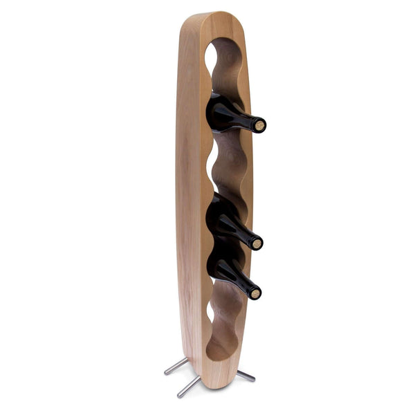 Handmade oak wine rack EGG, wine stand for 7 bottlesRoble.Store