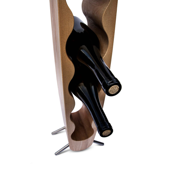 Handmade oak wine rack EGG, wine stand for 7 bottlesRoble.Store
