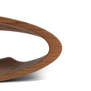 NordicStory ELLIPSE handmade oak wine rack, wine stand for 4 bottles