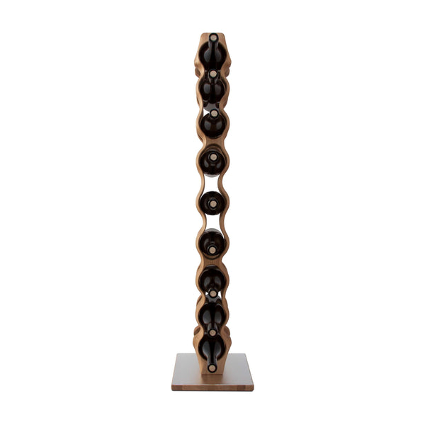 NordicStory Handmade oak wine rack OMO 9, wine stand for 9 bottles