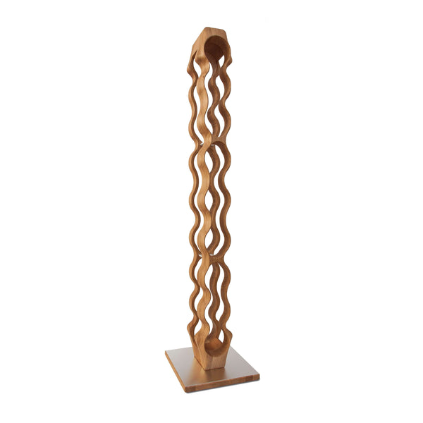 NordicStory Handmade oak wine rack OMO 9, wine stand for 9 bottles
