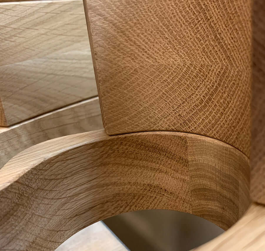 NordicStory Handmade oak wine rack OMO 9, wine stand for 9 bottles