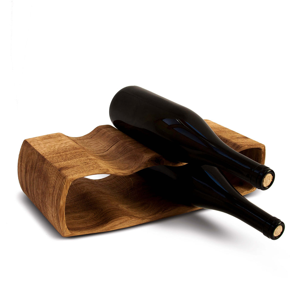 NordicStory Handmade oak wine rack QAD, wine rack for 7 bottles