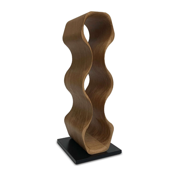 NordicStory Handmade oak wine rack SLIM, wine stand for 3 bottles