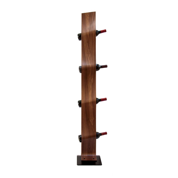 NordicStory Handmade oak wine rack TWIST, wine stand for 4 bottles