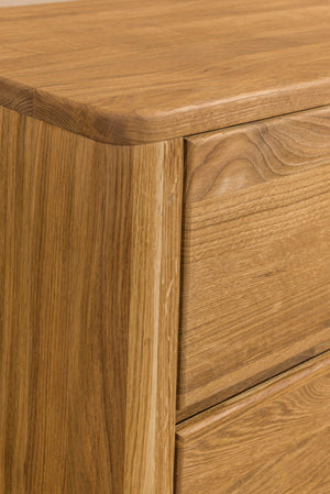 NordicStory Elsa Dresser Chest of Drawers 6 Drawers Solid Wood Scandinavian Oak 