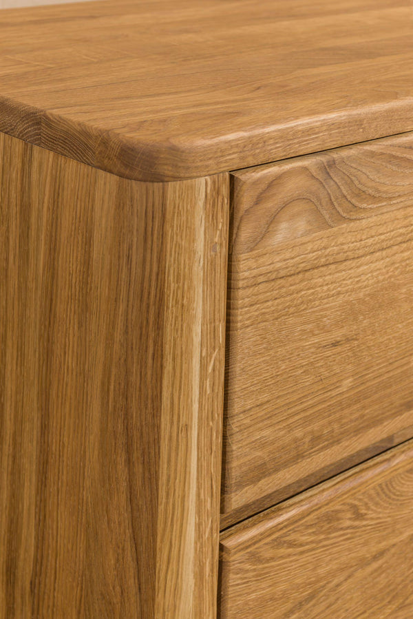 NordicStory Elsa Dresser Chest of Drawers 6 Drawers Solid Wood Scandinavian Oak 