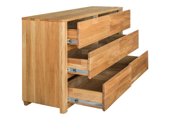 NordicStory Elsa Dresser Chest of Drawers 6 Drawers Solid Wood Scandinavian Oak 