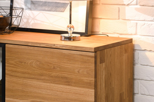 NordicStory Moritz 2 solid oak dresser chest of drawers, 150 x 40 x 101,9 cm.